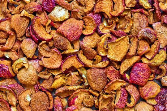 Dried apples. Natural dried fruits. Lots of dried fruit.