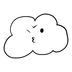 Cloud face cartoon Chill