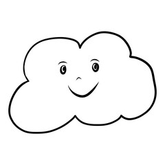 Cloud face cartoon smily 3