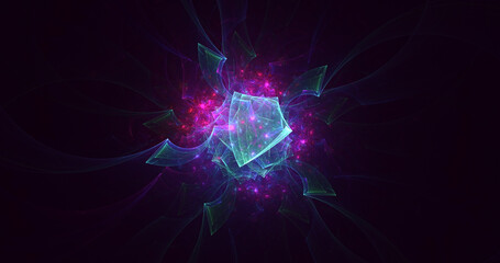 3D rendering abstract fantasy light fractal background
