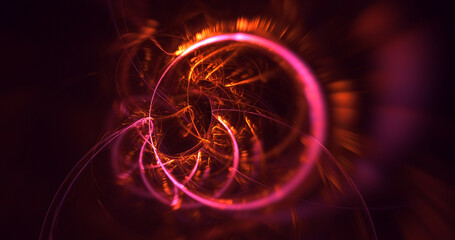 3D rendering abstract circle light background