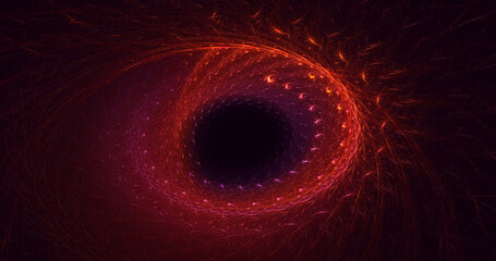 3D rendering abstract round light background