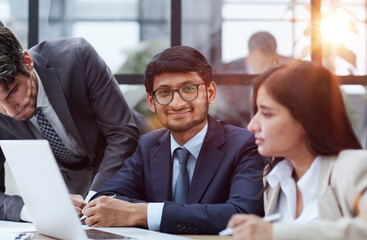 Business group showing ethnic diversity in a meeting