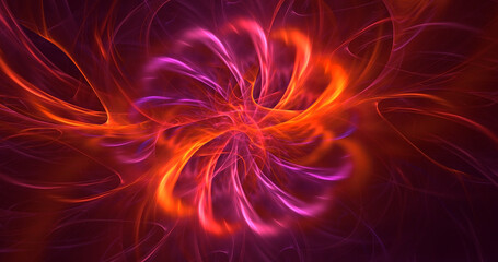 3D rendering abstract fractal light background