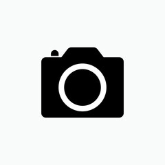 Vacation Element Icon. Summer Beach. Camera Symbol - Vector Logo Template.