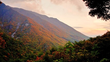 Beautiful autumn scenery of Gajisan Mountain, a provincial park in Korea