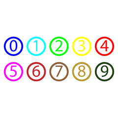 number icon vector design templates