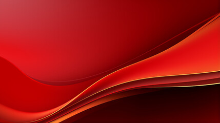 Elegant abstract golden line with red shade background