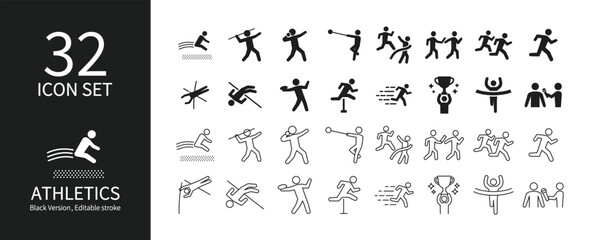 Fototapeta na wymiar Icon sets related to various athletics