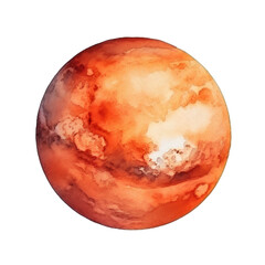Obraz na płótnie Canvas Watercolor Planet transparent background