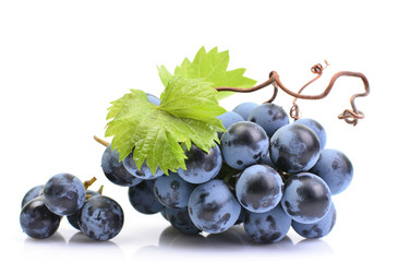 Grapes on a white background