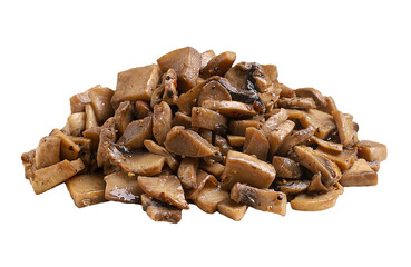 Fried mushrooms, transparent background
