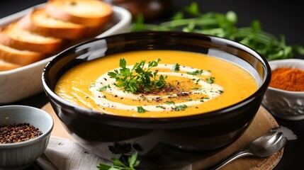 Sweet potato cream soup, AI Generative