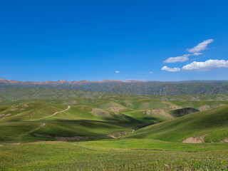 landscape with hills and shadows