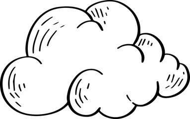 hand drawn cloud illustration.