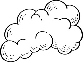 hand drawn cloud illustration.