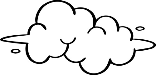 hand drawn cloud illustration.