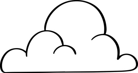 hand drawn cloud illustration.