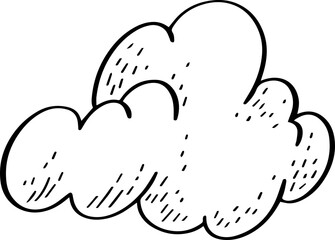 hand drawn cloud illustration.