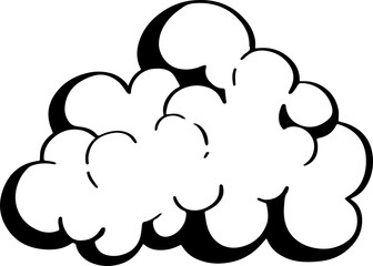 hand drawn cloud illustration.