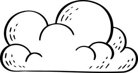 hand drawn cloud illustration.