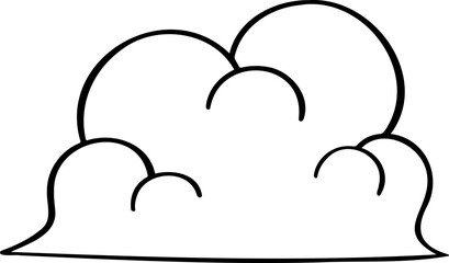 hand drawn cloud illustration.