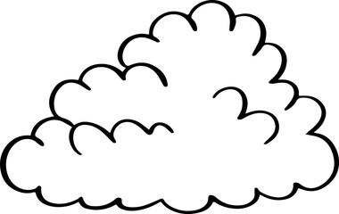 hand drawn cloud illustration.