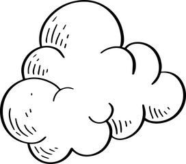 hand drawn cloud illustration.