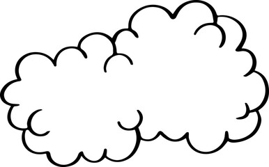 hand drawn cloud illustration.