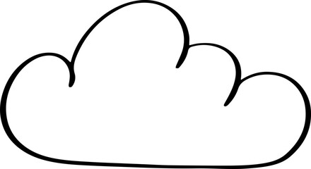 hand drawn cloud illustration.