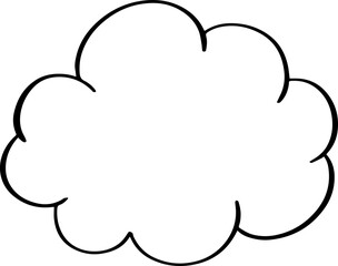 hand drawn cloud illustration.