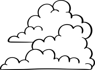 hand drawn cloud illustration.