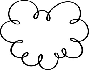 hand drawn cloud illustration.