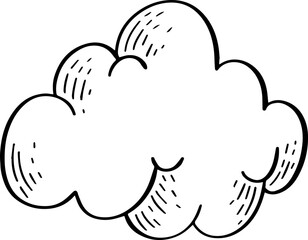 hand drawn cloud illustration.