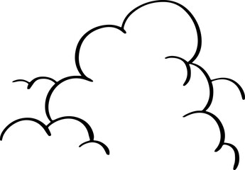hand drawn cloud illustration.