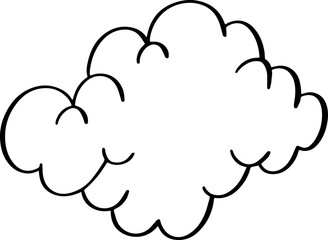 hand drawn cloud illustration.