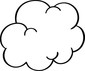 hand drawn cloud illustration.