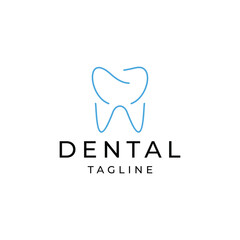 Abstract dental logo icon design template