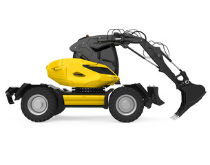 Mini Excavator Isolated