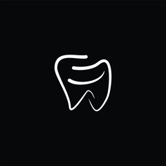 Abstract dental logo icon design template