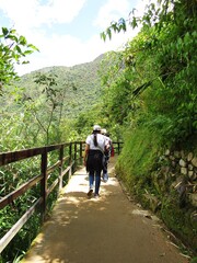 hiking in the mountains