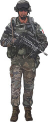 Drawing France special force,authoritative, brave,art.illustration, vector