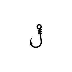 Fishing hook line icon vector design