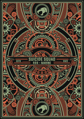 Steampunk Retro Vector Poster Template Vector EPS