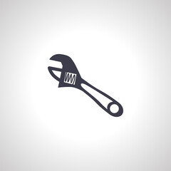 Adjustable wrench icon. wrench isolated icon