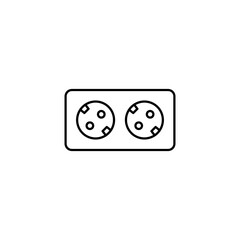 Plug socket line icon vector design