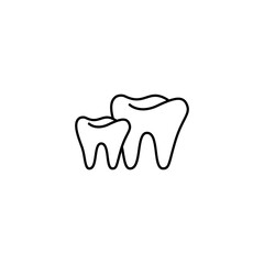 Tooth icon line icon vector design