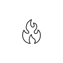 Flame line icon vector design