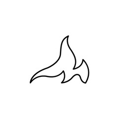 Flame line icon vector design