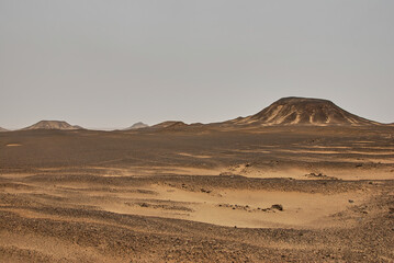 Fototapeta na wymiar black desert in Egypt.